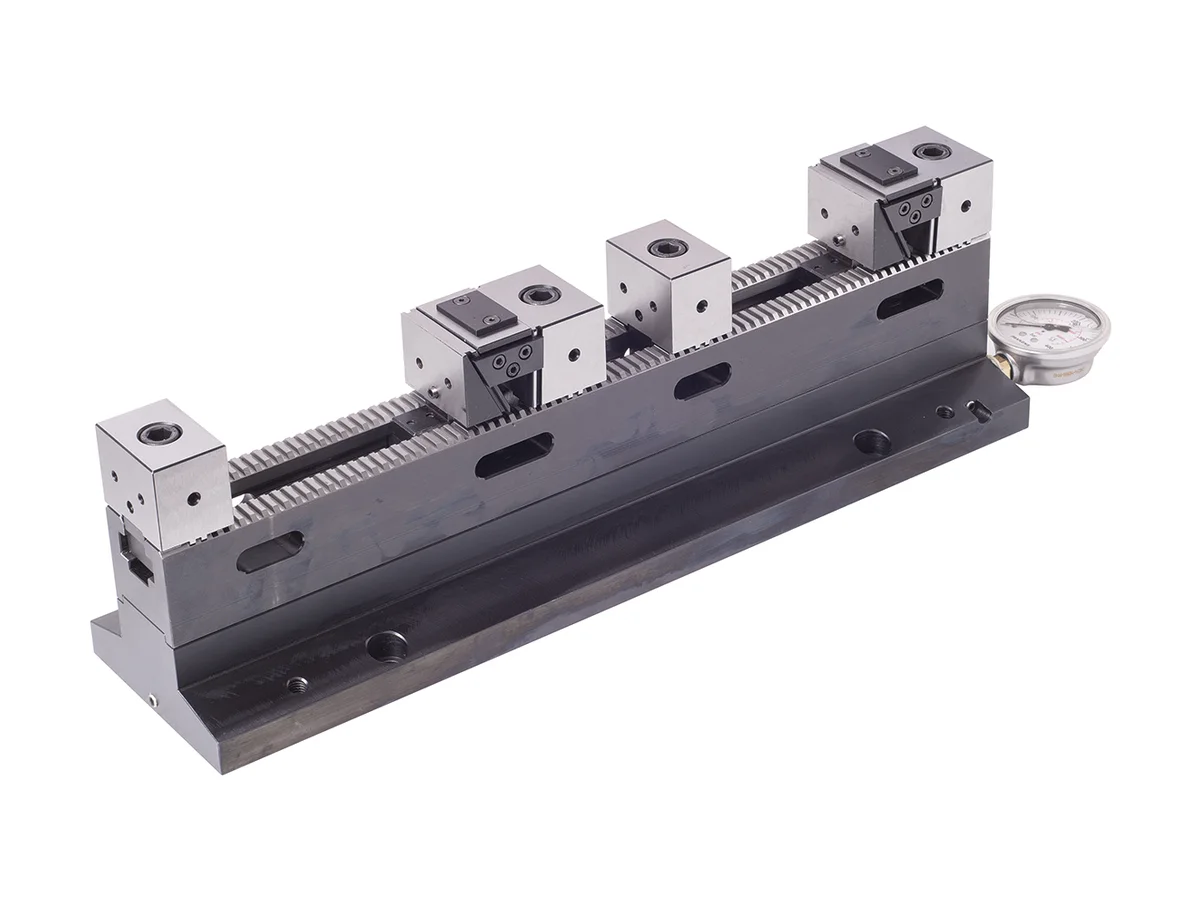 Hydraulischer Mehrbacken-Reihenschraubstock — ER-EL Produktfoto 2